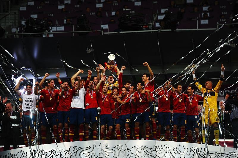 The period of 2008-2012 is marked as a golden period in Spain's football history.